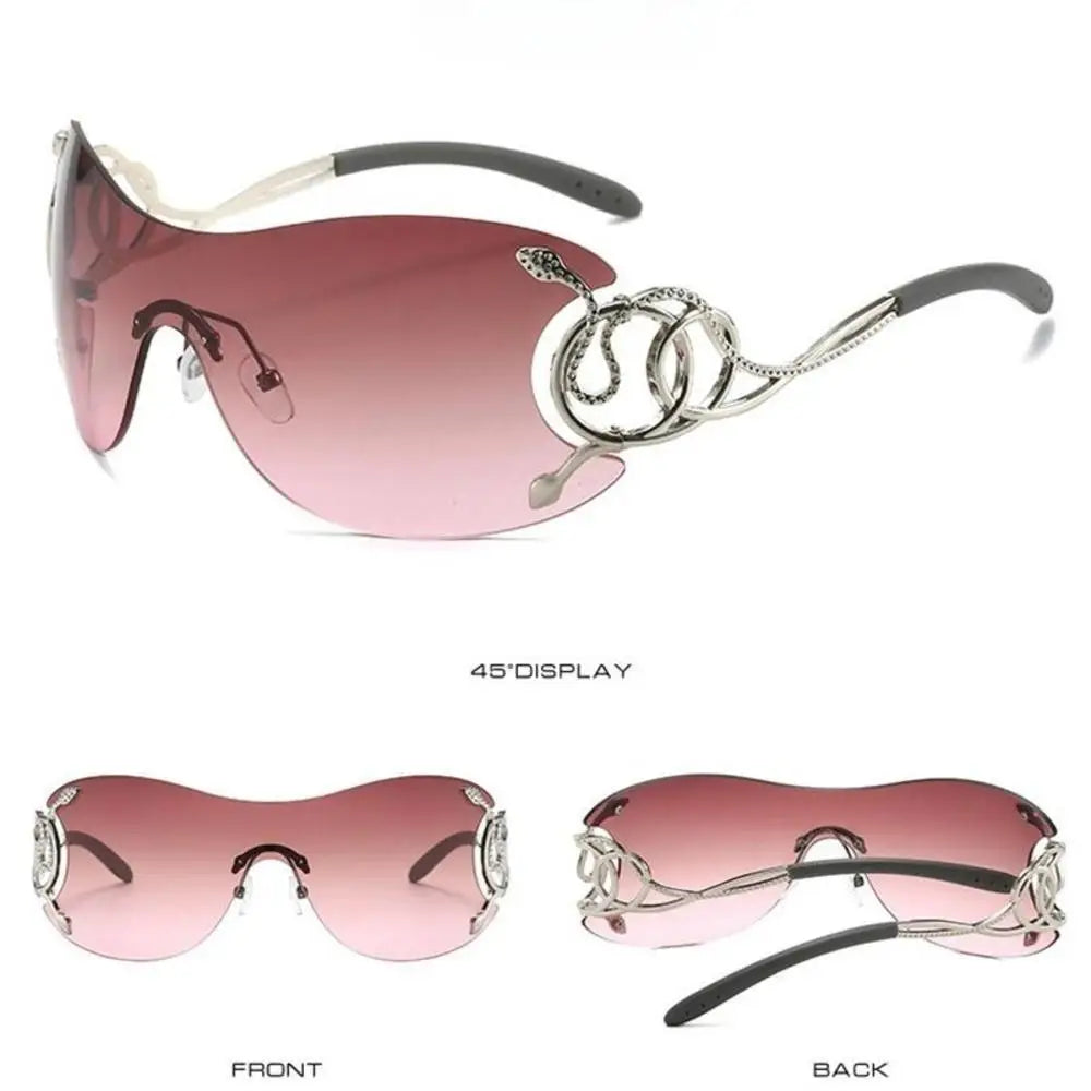 Lunettes de soleil sans monture  pour femmes,