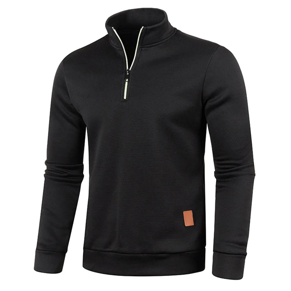 Sweat-shirts de couleur unie pour hommes,  pull-over plus épais de printemps