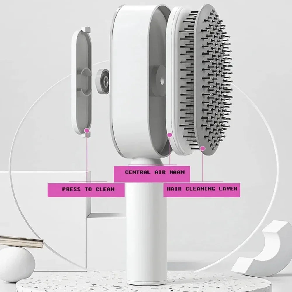 Brosse à cheveux autonettoyante 3D Coussin d'air Peigne de massage