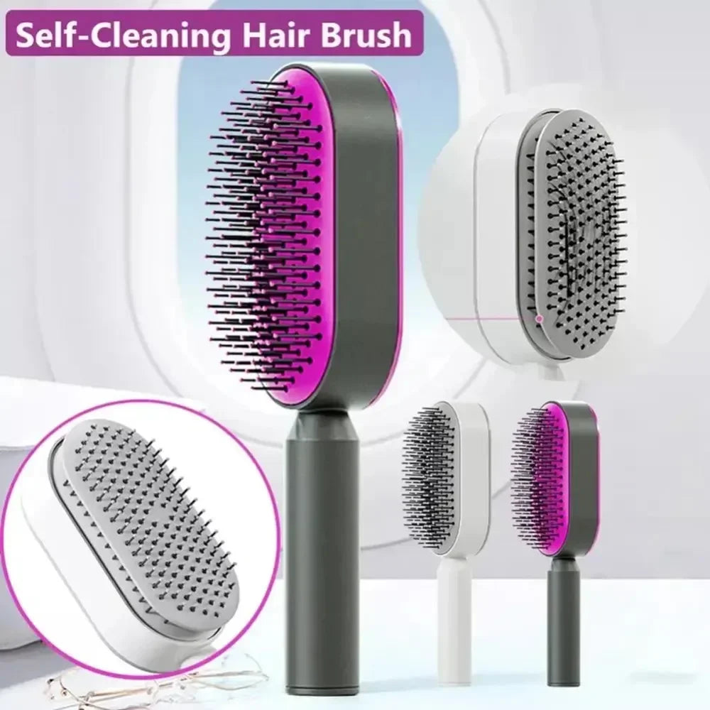 Brosse à cheveux autonettoyante 3D Coussin d'air Peigne de massage