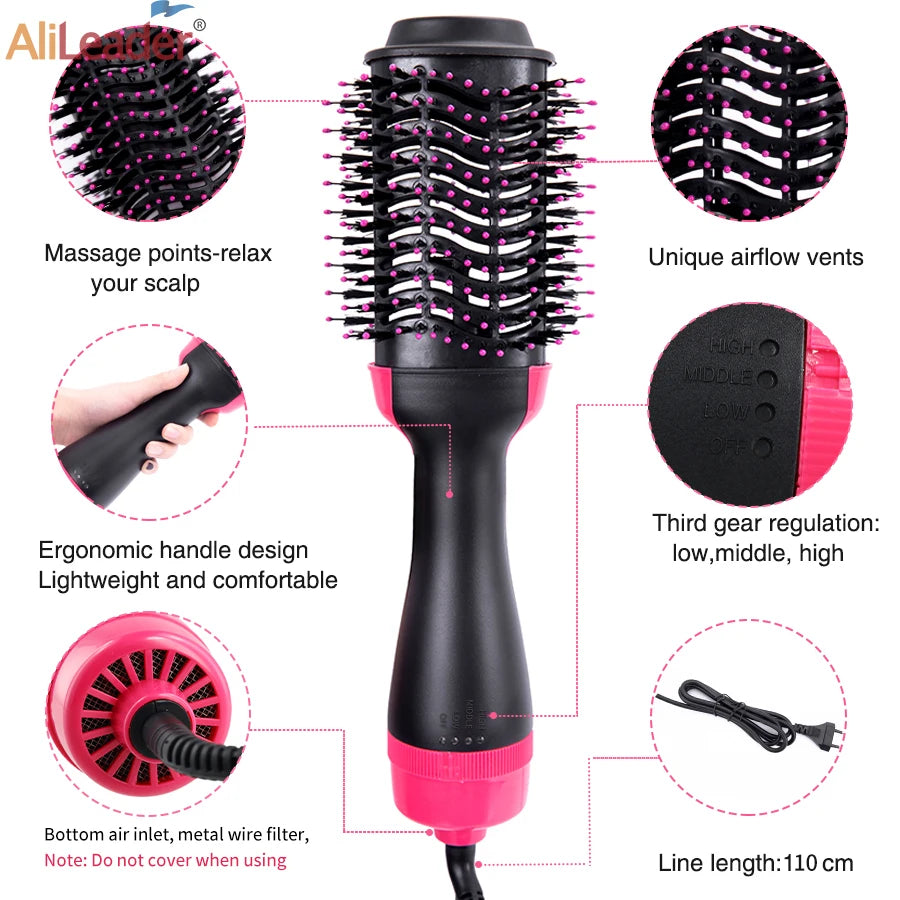 Sèche-cheveux à brosse à air chaud