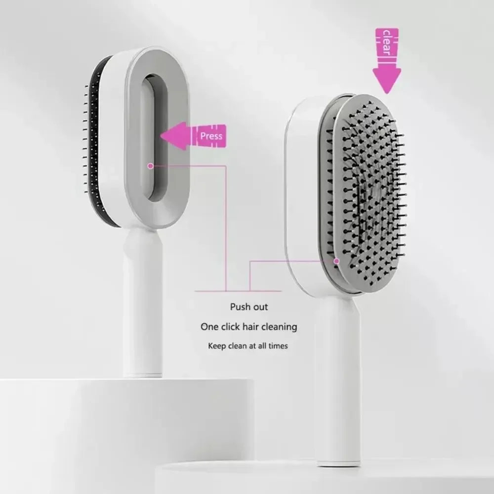 Brosse à cheveux autonettoyante 3D Coussin d'air Peigne de massage