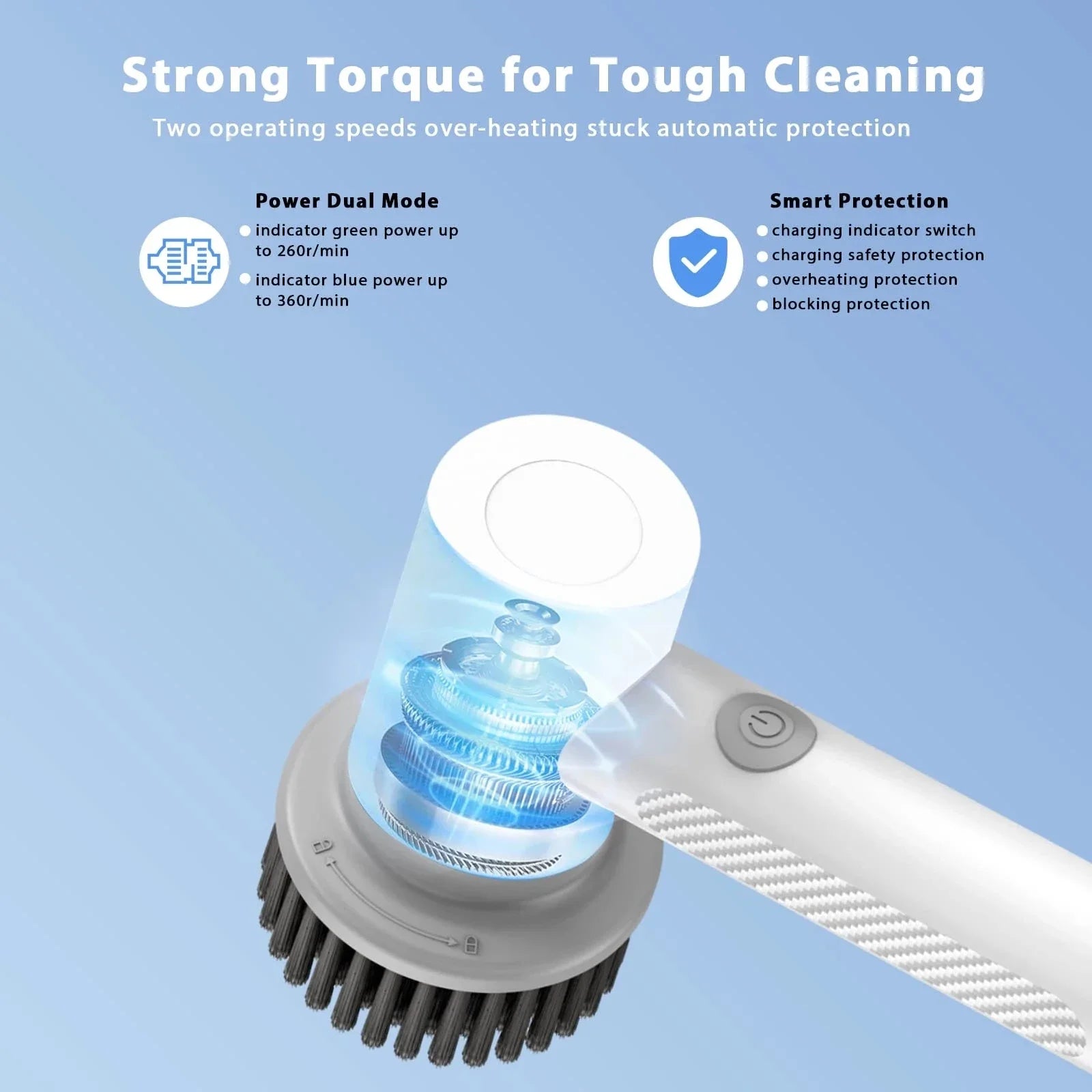 Brosse de nettoyage électrique sans fil pour travaux ménagers, cuisine