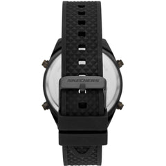 Montre numérique Skechers pour homme avec bracelet en silicone noir